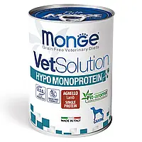 Гипоаллергенный корм для собак Monge VetSolution Hypo Monoprotein с мяса ягненка, 400 г