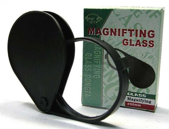 Лупа (діаметр 60 мм) 1094 складана ПЛАСТІК, фото 1