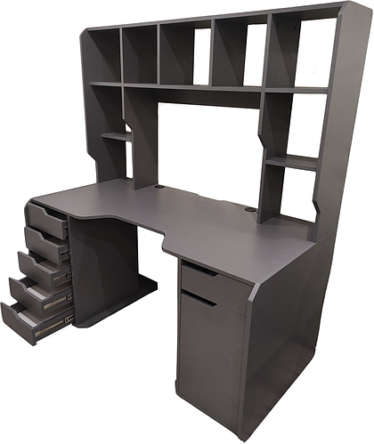 Игровой геймерский компьютерный стол Zeus Viking-4S с надстройкой и ...