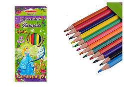 Олівці кольорові 12 кольорів 7216 "Мультяшки" Fairy Tale