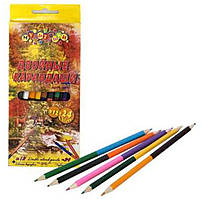 Олівці кольорові двосторонні 7205"Kidis 12 шт 24 кольори