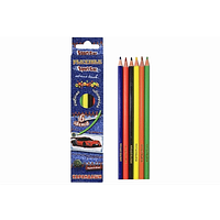 Олівці кольорові 6 кольорів 7558 "Мультяшки" Машинки гнучкий