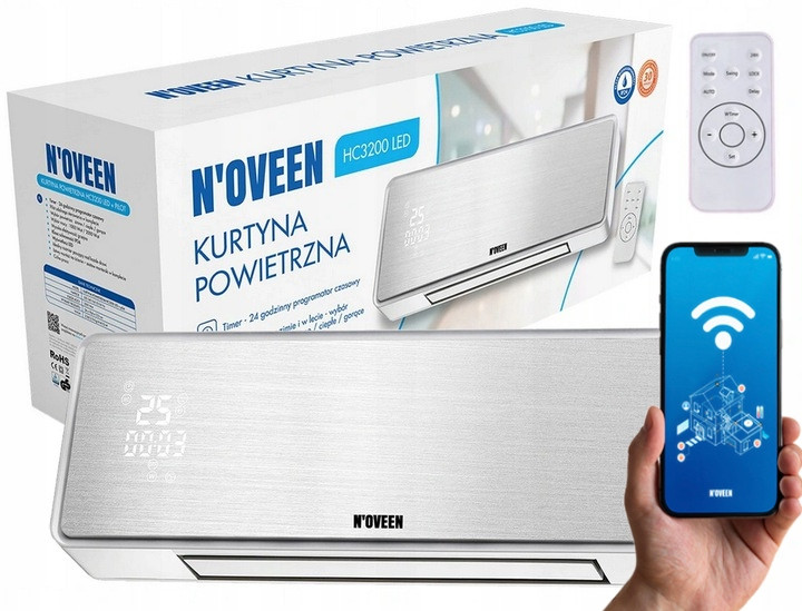 Тепловая завеса электро Noveen HC3299 WiFi Smart Панельные обогреватели настенные (Воздушные тепловые завесы) - фото 2 - id-p2006009324