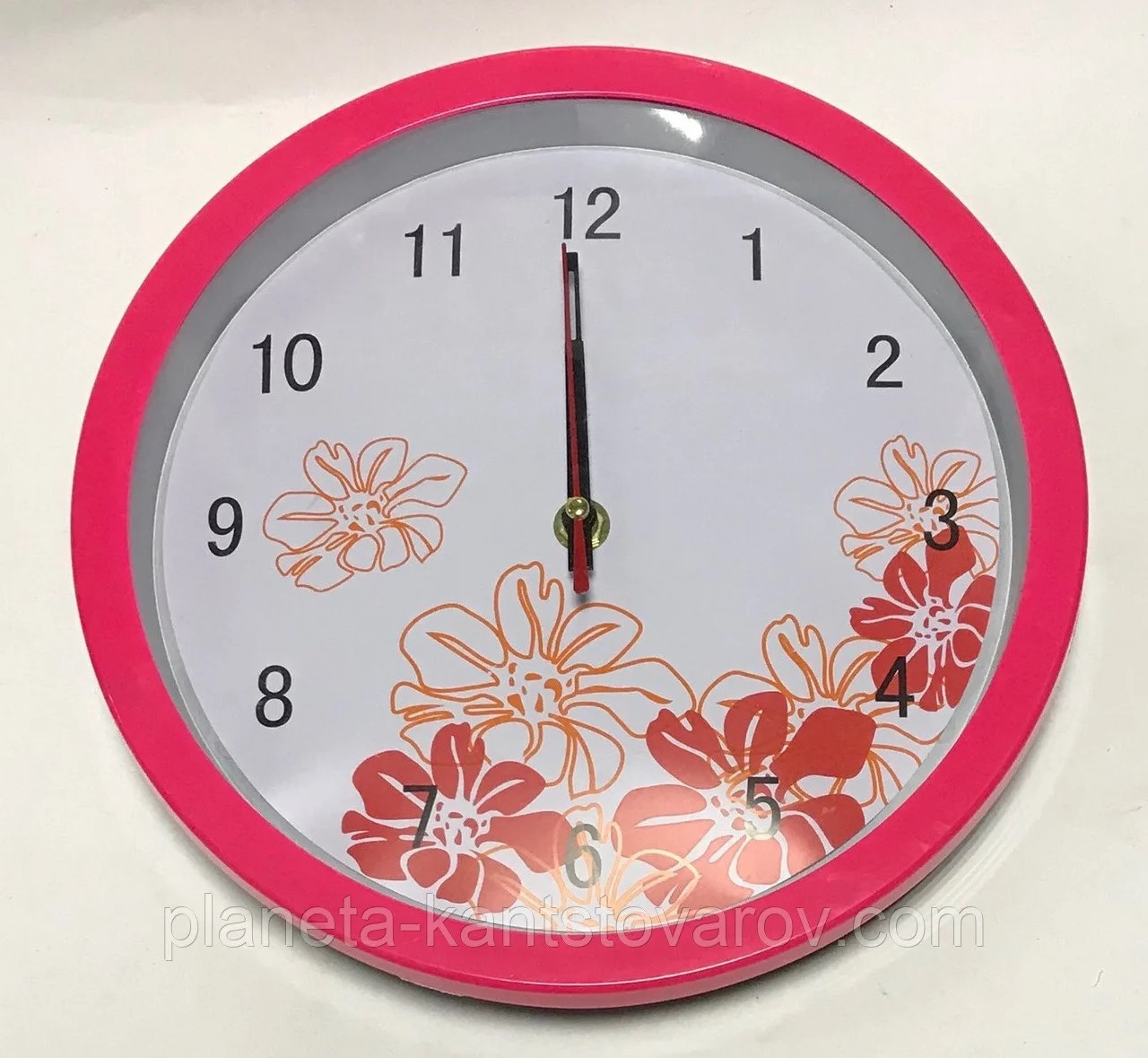 Годинник настінний No8329 Круглий (Квіти) (Діаметр 24 см), фото 1