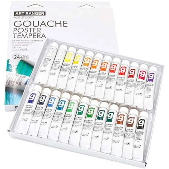 Фарба гуаш 24 цв."Art Rangers"NoEG2412С-4 12 мл у тюбиках/уп-6шт, фото 1