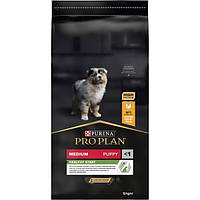 Сухой корм для щенков средних пород Purina Pro Plan Dog Medium Puppy Optistart с курицей, 12 кг