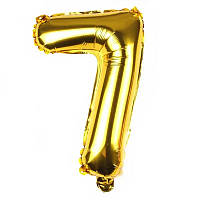 Кулька фольгована 8537g-7 Цифри 7 ЗОЛОТО 75 см (в індивід. упаковці)