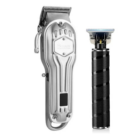 Комбо-набір для стрижки Surker Cordless K9S Silver+Hair Trimmer Skeleton (SK-K9S+HT 7870BK), фото 1