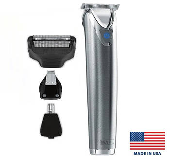 Тример Wahl Stainless Steel Advanced 4 ножа ,Срібло (9864-600SS)