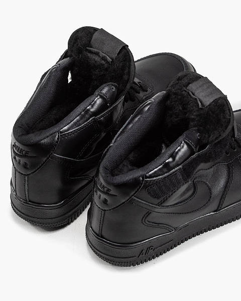Nike air force 1 mid all black deals