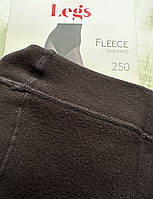 Термо колготи 250 ден з мікрофібри на флісі зимові теплі м'які Leg's Fleece 250 чорні S/M L/XL, фото 5