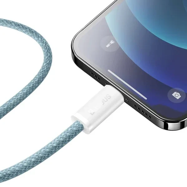 Дата-кабель Baseus Dynamic Series Fast Charging Type-C (тато)  -  Lightning (тато) 1m Blue 20W (CALD000003), фото 1