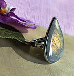 Шикарний персень із пурпуровим лабрадором, фото 4