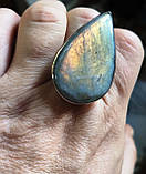 Шикарний персень із пурпуровим лабрадором, фото 9