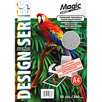 Дизайнерская бумага Magic А4 Двухсторонняя Кремовый Перламутр (серебряные вкрапления) 260г. (50листов)