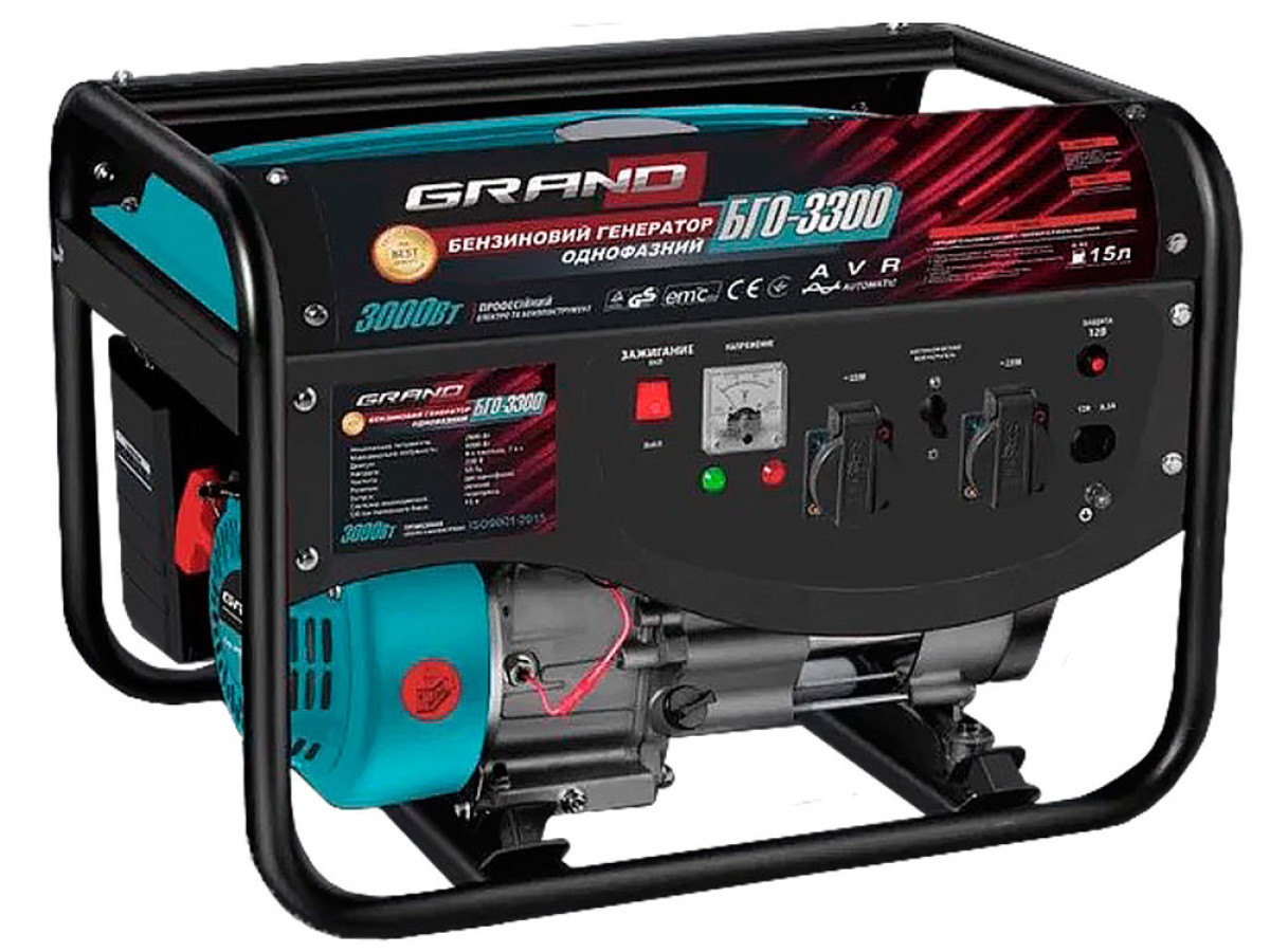 Генератор бензиновий GRAND БГО 3300
