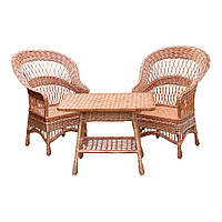 Набір плетених меблів із лози "ВЕРСАЛЬ" ( 2 крісла + стіл)