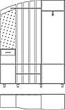 Прихожая Каролина  (Світ мебелів) 1640х400х2195мм, фото 3