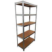 Стелаж металевий Siker G9040J 180x90x40 см, 5 полиць для складу, гаража та будинку (42400151)