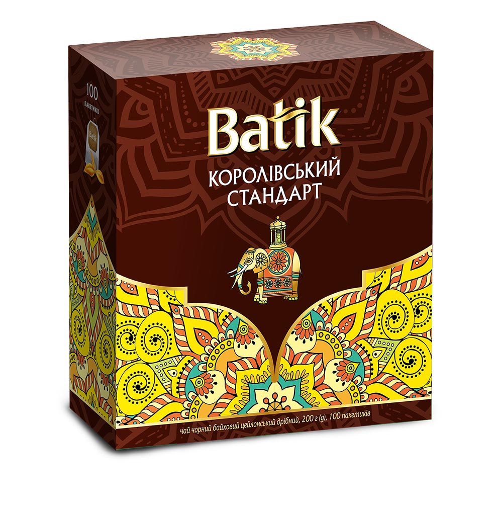 Чай Batik чорний Королівський Стандарт цейлонський пакетований 100*2 г, фото 1