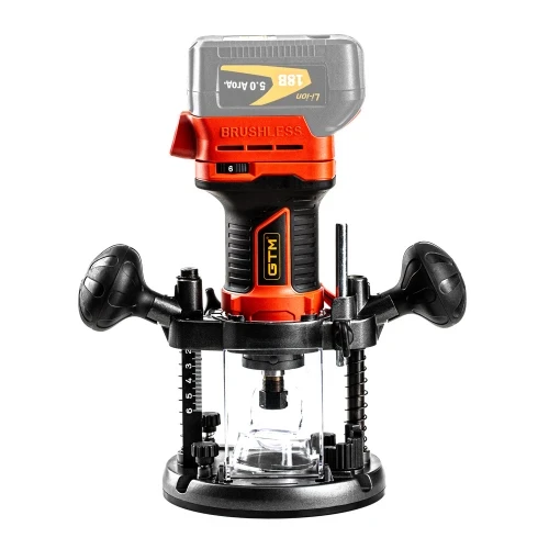 Фрезер аккумуляторний GTM R18/55BL 8000-26000об/хв, цанга 6/8мм, КАРКАС (без АКБ і ЗП), фото 1