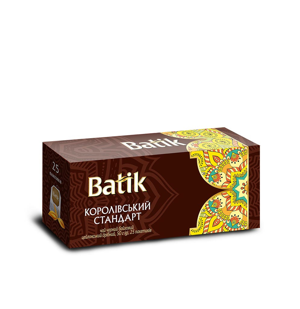Чай чорний Batik Королівський стандарт 25 пакетиків, фото 1