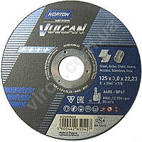 Диск відрізний по металу і нержав. сталі тм "NORTON VULCAN"; Ø= 125х22,2 мм, t= 3 мм