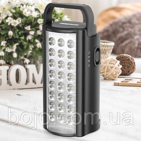 Ліхтар переносний світлодіодний KINSACH (Almina) з повербанком 220V, Чорний (30), фото 1