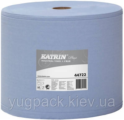 Нетканий протиральний матеріал Katrin Plus Poly Roll X L Blue (cellulose)