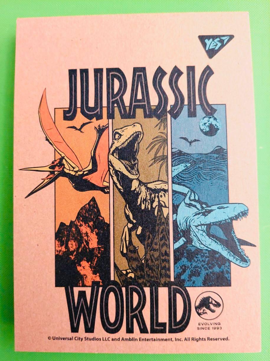 Канц Блокнот А6/80 # склейка ”YES” /151914/ ”Jurassic World” білила, крафт (3/168)