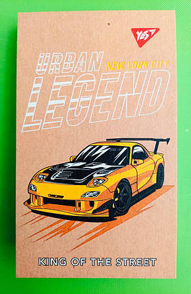 Канц Блокнот А7+/80 # склейка ”YES” /151921/ ”King of the street” білила, крафт (3/252), фото 1