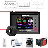 Вольтметр, ватметр, амперметр ATORCH AT24 з Bluetooth (AC50-300V/0-100A/0-30KW) з трансформатором струму кільце, фото 4