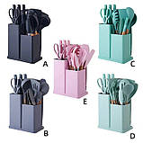 Набір кухонного приладдя 19 шт. із підставкою та ножами TS Kitchen QXF-05 кухонні аксесуари 19 Предметів, фото 7