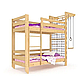 Двоярусне дерев'яне дитяче ліжко (babyson 8) 80x190 см, Кроваті для двох дітей Shopik, фото 5