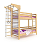 Двоярусне дерев'яне дитяче ліжко (babyson 8) 80x190 см, Кроваті для двох дітей Shopik, фото 6