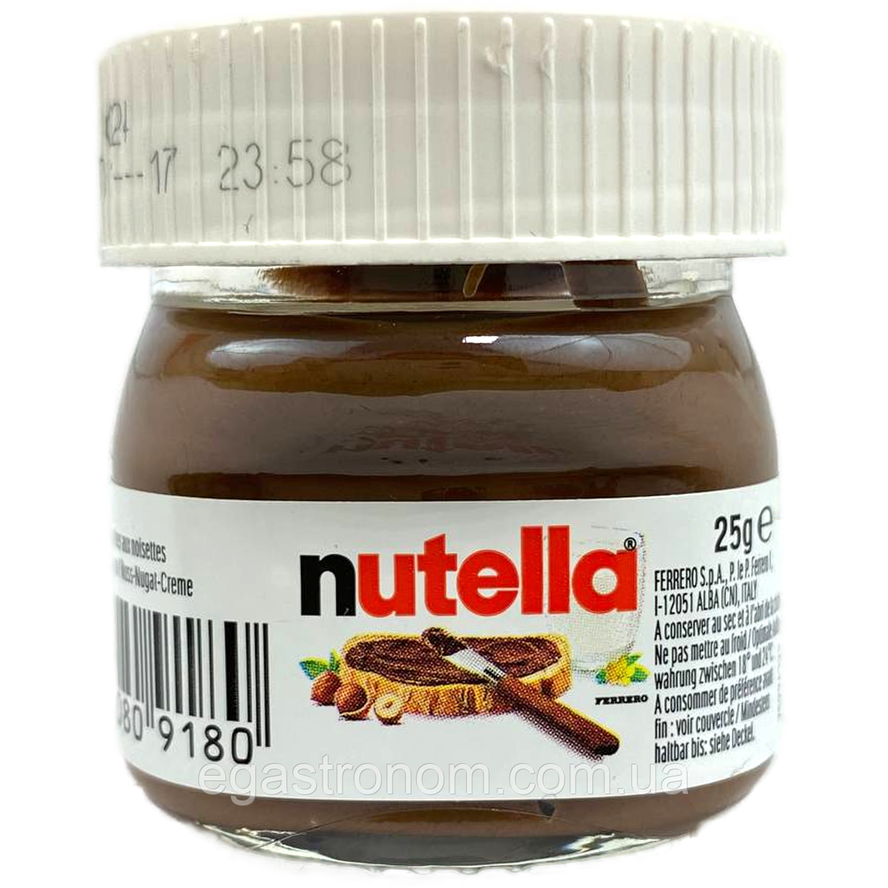 Шоколадна паста Нутелла Nutella 25g 64шт/ящ (Код: 00-00015386)