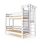 Двоярусне спортивне ліжко (babyson 7) 80x190 см, Кроваті для двох дітей із дерева Shopik, фото 3