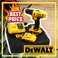 Аккумуляторная дрель-шуруповерт DeWalt 24v 5Ah Мощный Надежный Шуруповерт девалт с набором бит и инструментов