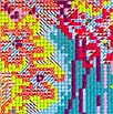 Набір для вишивання за нанесеною на канву схемою "Flowers blooming". AIDA 14CT printed 31*32 см, фото 8