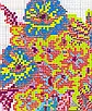 Набір для вишивання за нанесеною на канву схемою "Flowers blooming". AIDA 14CT printed 31*32 см, фото 6