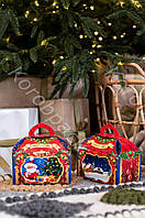 Упаковка для конфет на Новый год и Святого Николая сундук Красный 800 гр.