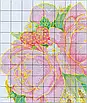 Набір для вишивання за нанесеною на канву схемою "Pink Flower Burgundy". AIDA 14CT printed, 31*36см, фото 6