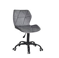 Офисное кресло обивка бархат Torino BK-Office на колесиках на черном основании, кресло на черной крестовине