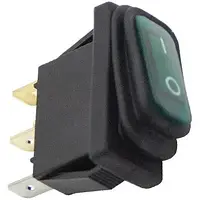 Переключатель Lemanso (TOP) LSW36 3PIN зелёный с фикс. и с подсв. IP45 ON-OFF / KCD3-101NW 15A 250VAC