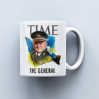 Чашка з портретом головнокомандувача ЗСУ Валерія Залужного 330 мл біла