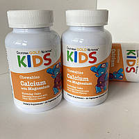 California gold nutrition Calcium magnesium kids Кальцій та магній для дітей, 90 таблеток із смаком торту