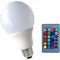 Лампочка Lemanso LED (св-ая) E27 RGB 3W 210LM с пультом 85-265V (48*92mm) / LM735