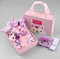 Набор детских заколок Фиолетовый в подарочной коробочке Ma vie Mari 18 шт