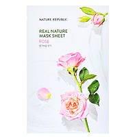 Антивозрастная маска с розой Nature Republic Rose Real Nature Mask Sheet 23 г