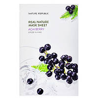 Питательная ма ска с ягодами асаи Nature Republic Acai Berry Real Nature Ma sk Sheet 23 г